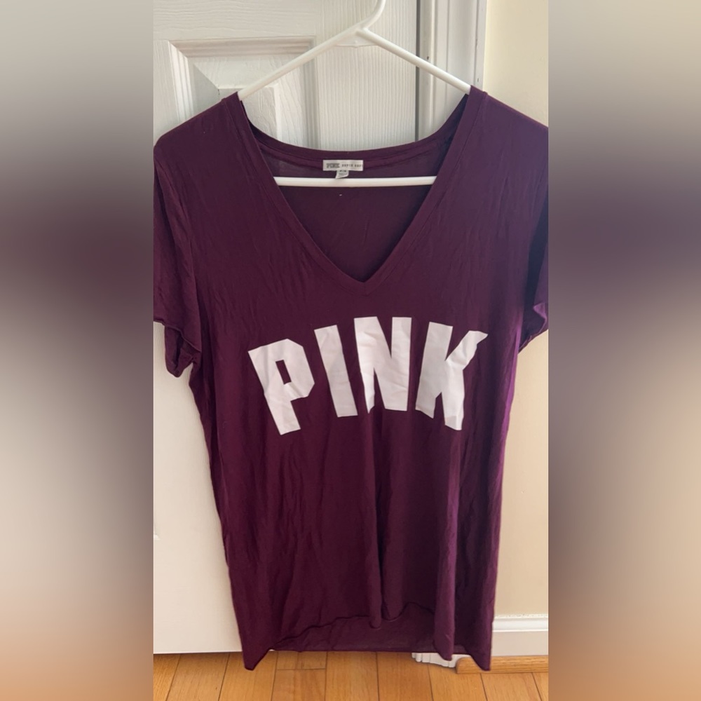 VS Pink V Neck Tee